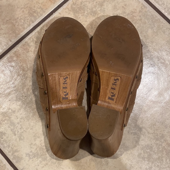 Korks woodley bow suede clog mule size 8 - Picture 3 of 7
